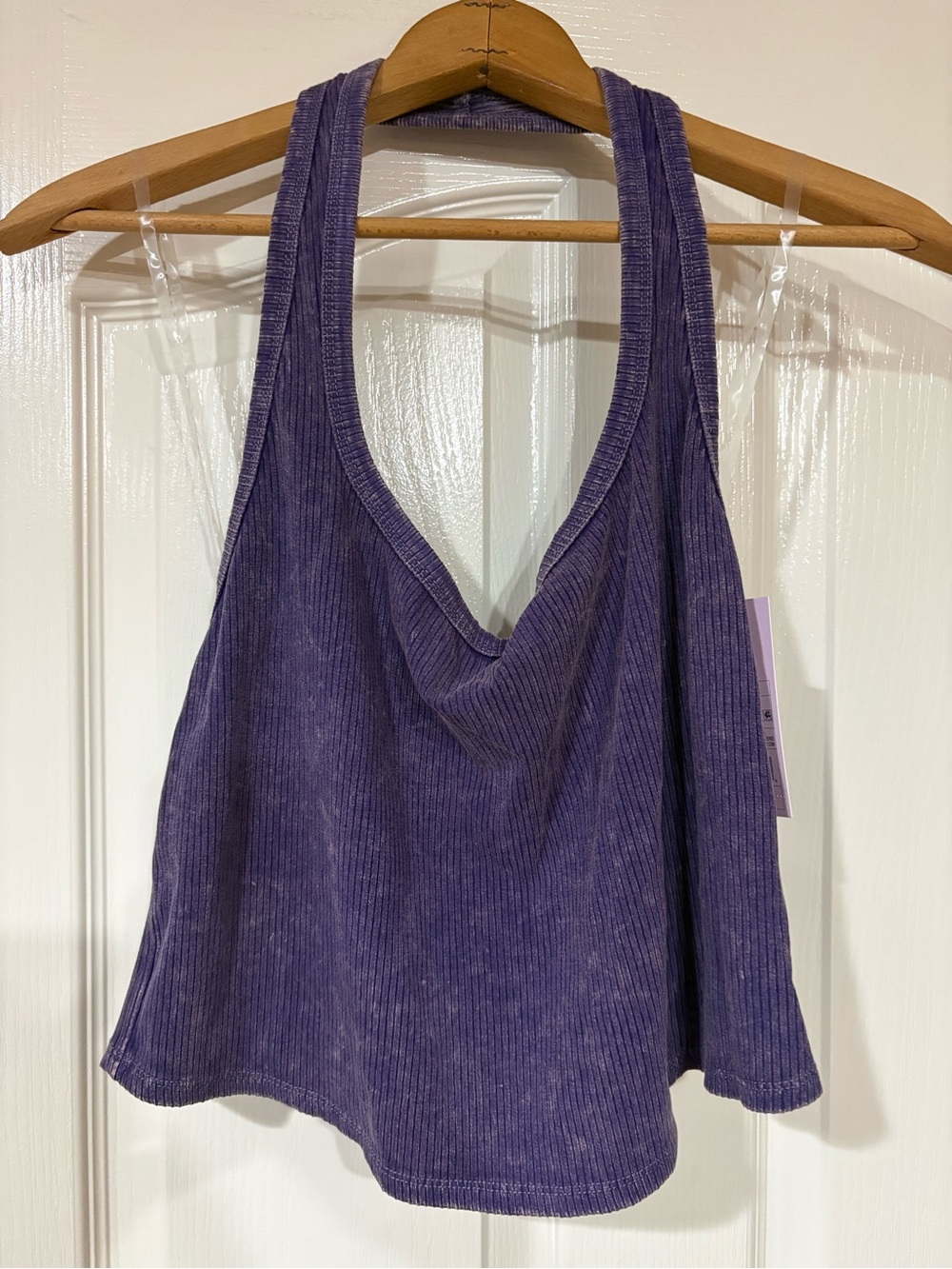 NWT- Wild Fable Purple Ribbed Halter Tank Top